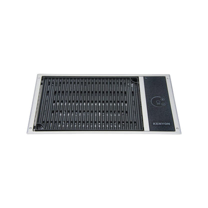 Kenyon Frontier 21" 1-Burner Built-In 120V No Lid Electric Grill With GFCI 3-Prong Cord Plug