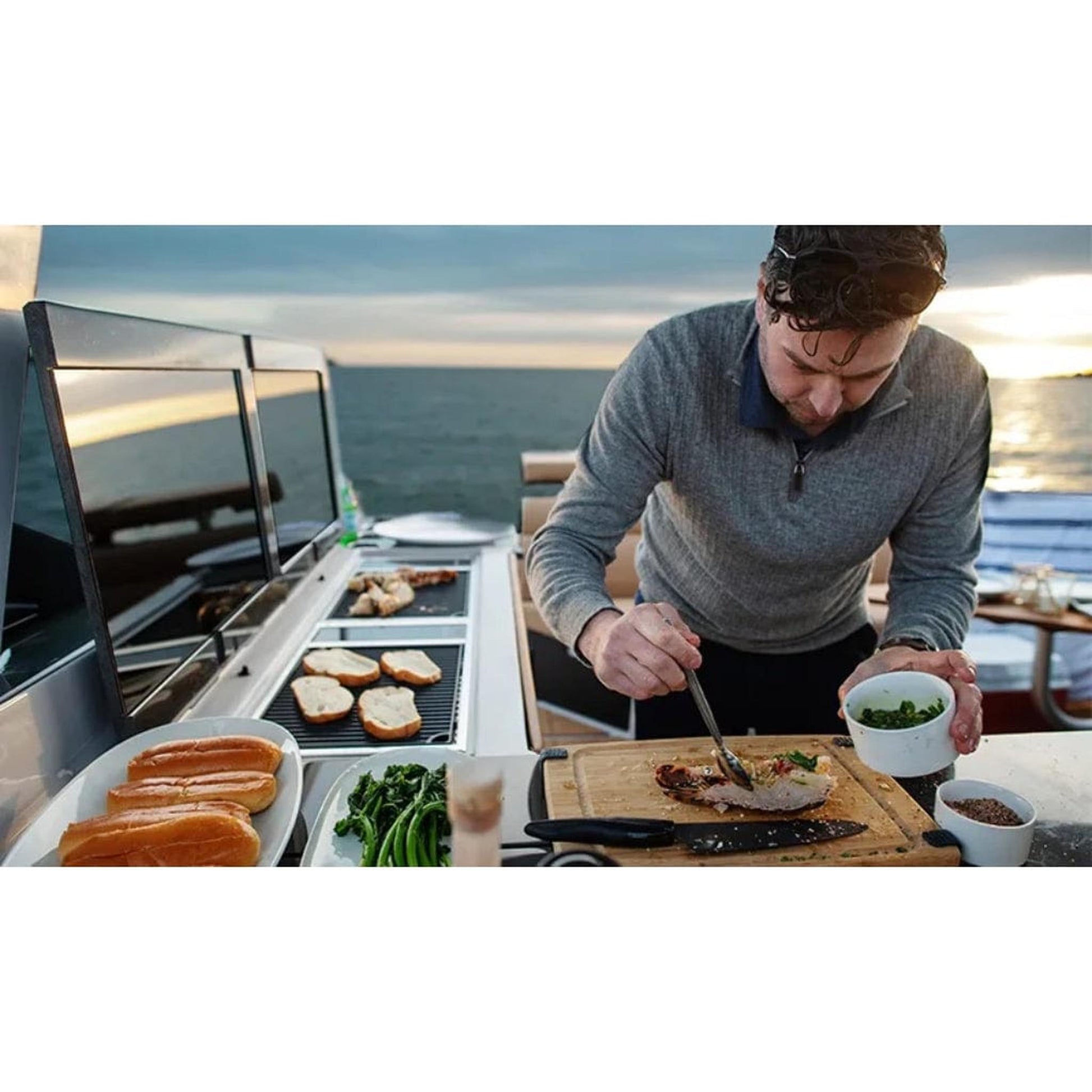 Kenyon Frontier 21" 1-Burner Built-In 120V No Lid Electric Grill With IntelliKEN Touch Control