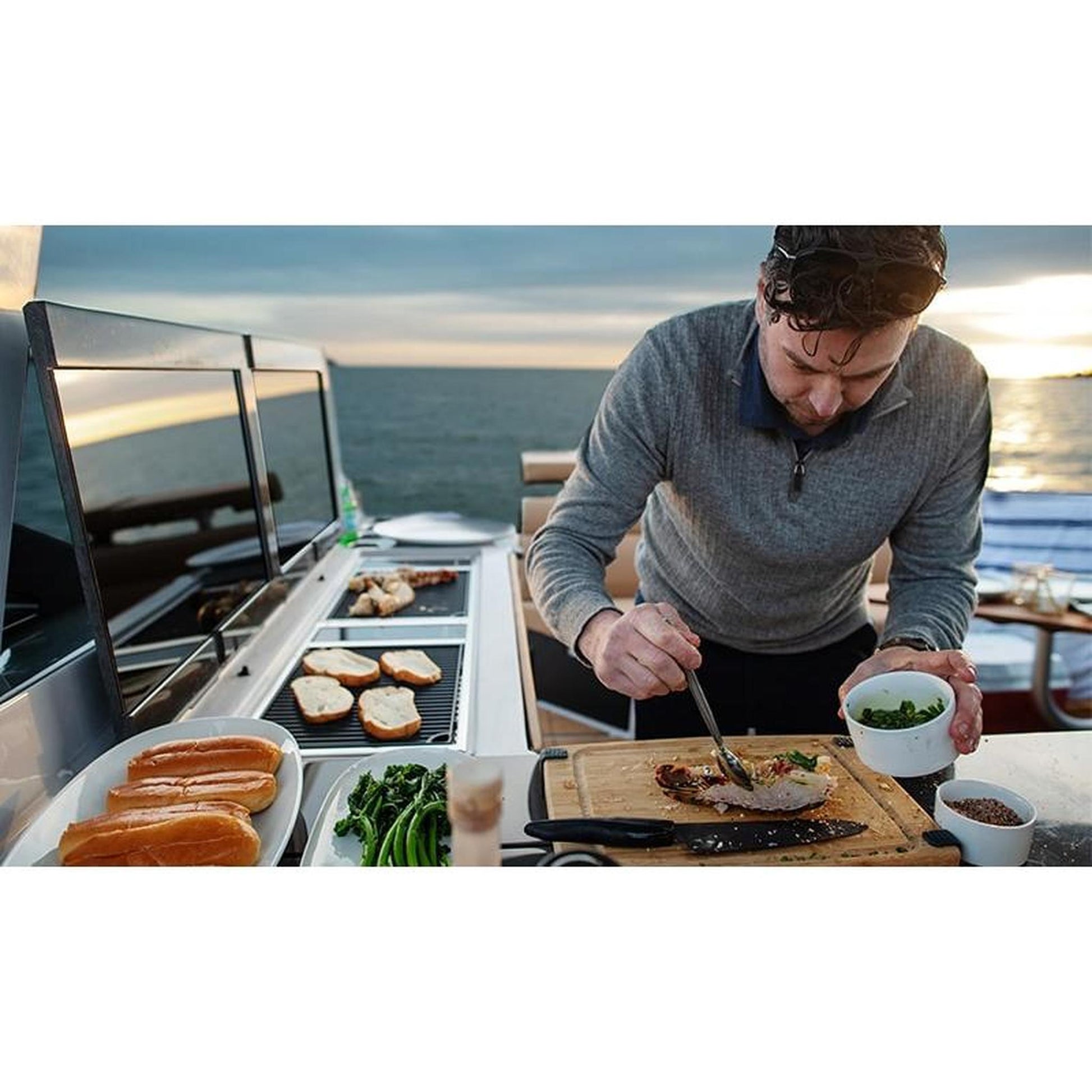 Kenyon Frontier 21" 1-Burner Built-In 240V No Lid Electric Grill With IntelliKEN Touch Control