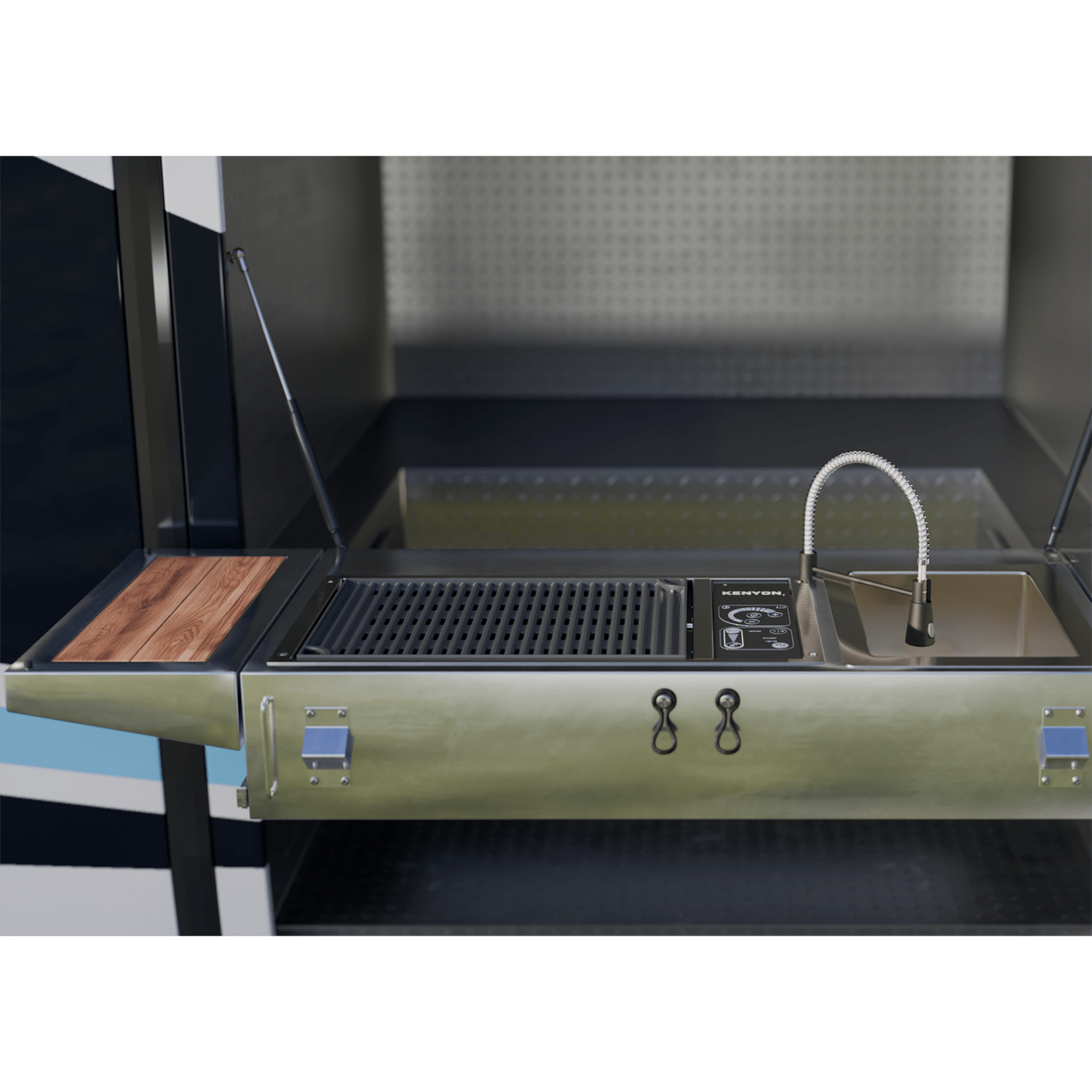 Kenyon Frontier 21" 1-Burner Built-In 240V No Lid Electric Grill With IntelliKEN Touch Control
