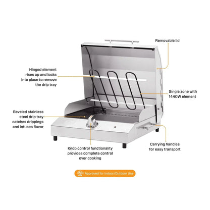 Kenyon G2 20" 120V 1-Burner Portable Electric Grill
