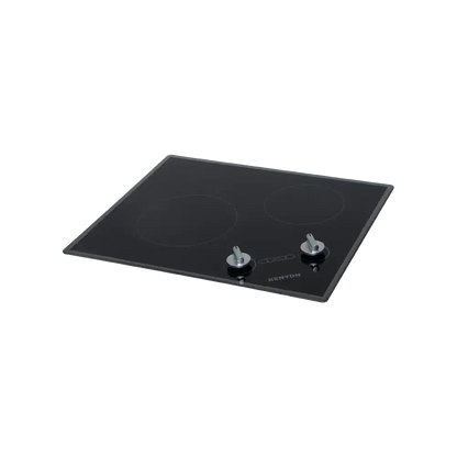 Kenyon Glacier 21" 2-Burner Black 120V Electric Cooktop With Knob Control