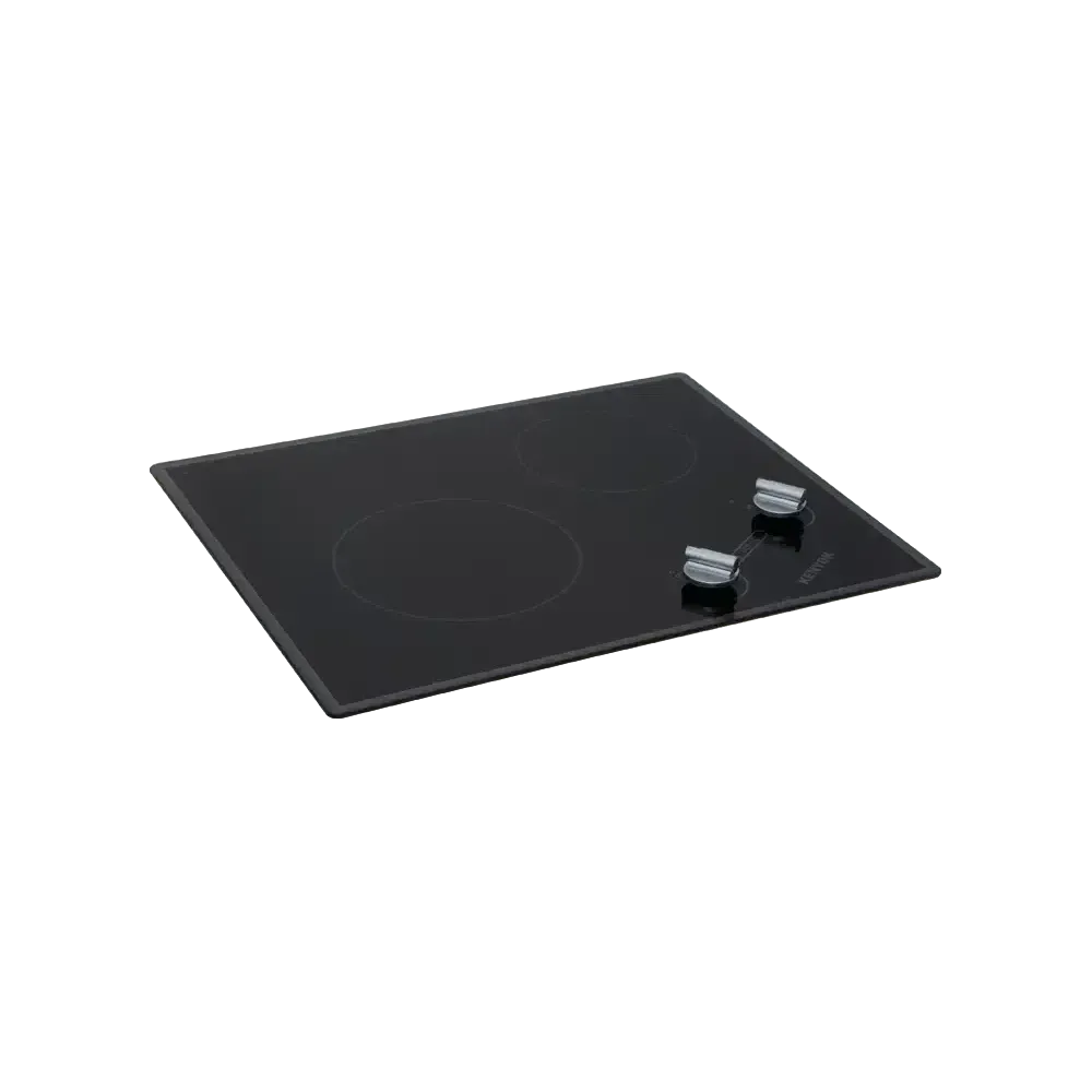 Kenyon Glacier 21" 2-Burner Black 120V Electric Cooktop With Knob Control