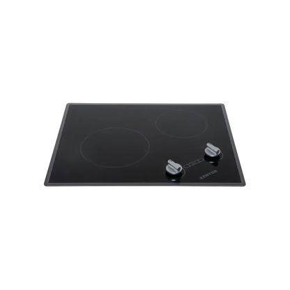 Kenyon Glacier 21" 2-Burner Black 120V Electric Cooktop With Knob Control