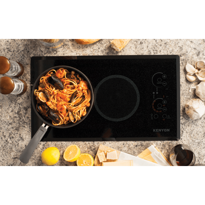 Kenyon Lite-Touch Q 21" 2-Burner Black 120V Small Landscape-Mount Electric Cooktop With Touch Control