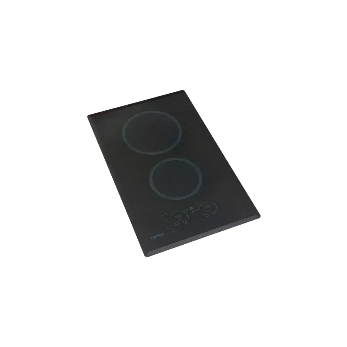 Kenyon Lite-Touch Q 23" 2-Burner Black 120V Large Portrait-Mount Electric Cooktop With Touch Control