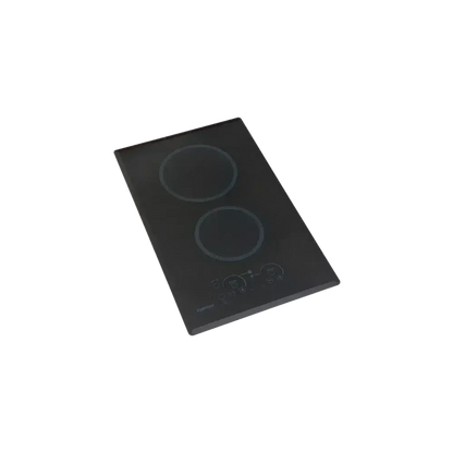Kenyon Lite-Touch Q 23" 2-Burner Black 120V Large Portrait-Mount Electric Cooktop With Touch Control