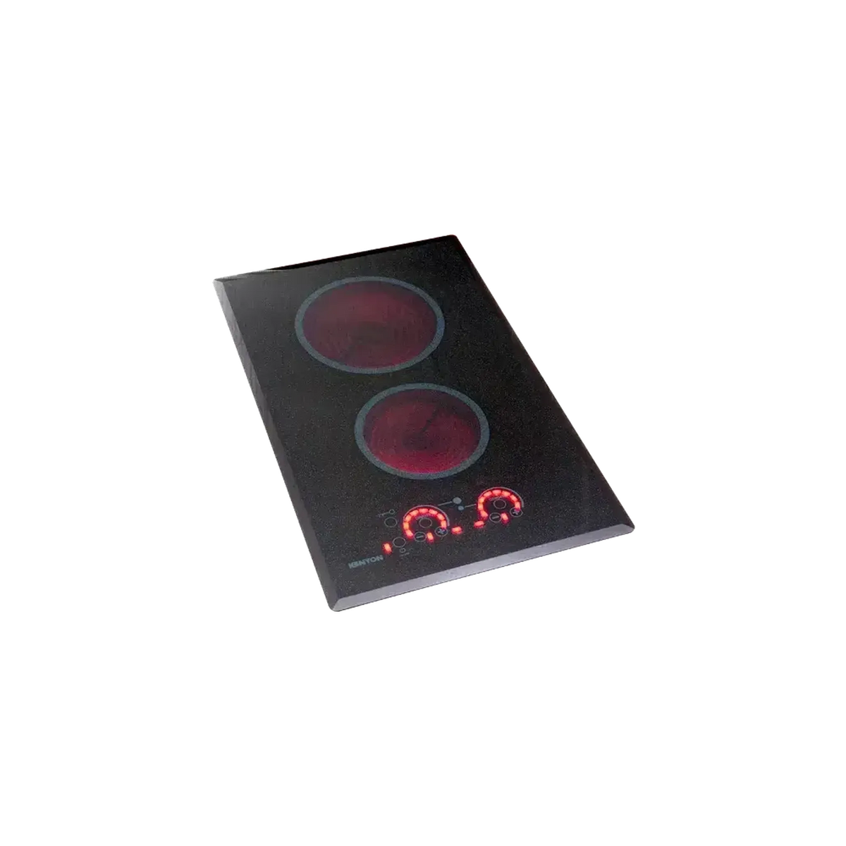 Kenyon Lite-Touch Q 23" 2-Burner Black 120V Large Portrait-Mount Electric Cooktop With Touch Control
