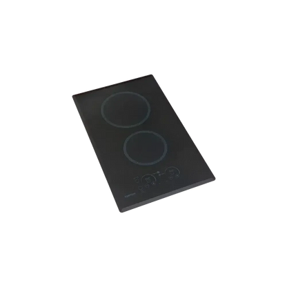 Kenyon Lite-Touch Q 23" 2-Burner Black 240V Large Portrait-Mount Electric Cooktop With Touch Control