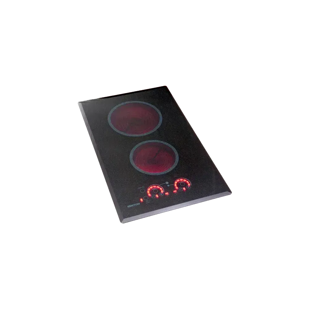 Kenyon Lite-Touch Q 23" 2-Burner Black 240V Large Portrait-Mount Electric Cooktop With Touch Control