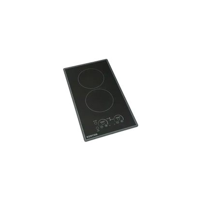 Kenyon Lite-Touch Q Cortez 21" 2-Burner Black 240V Landscape-Mount Electric Cooktop With Touch Control