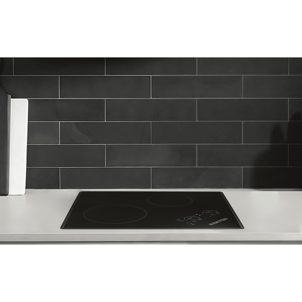 Kenyon Lite-Touch Q Glacier 21" 2-Burner Black 120V XL Electric Cooktop With Touch Control