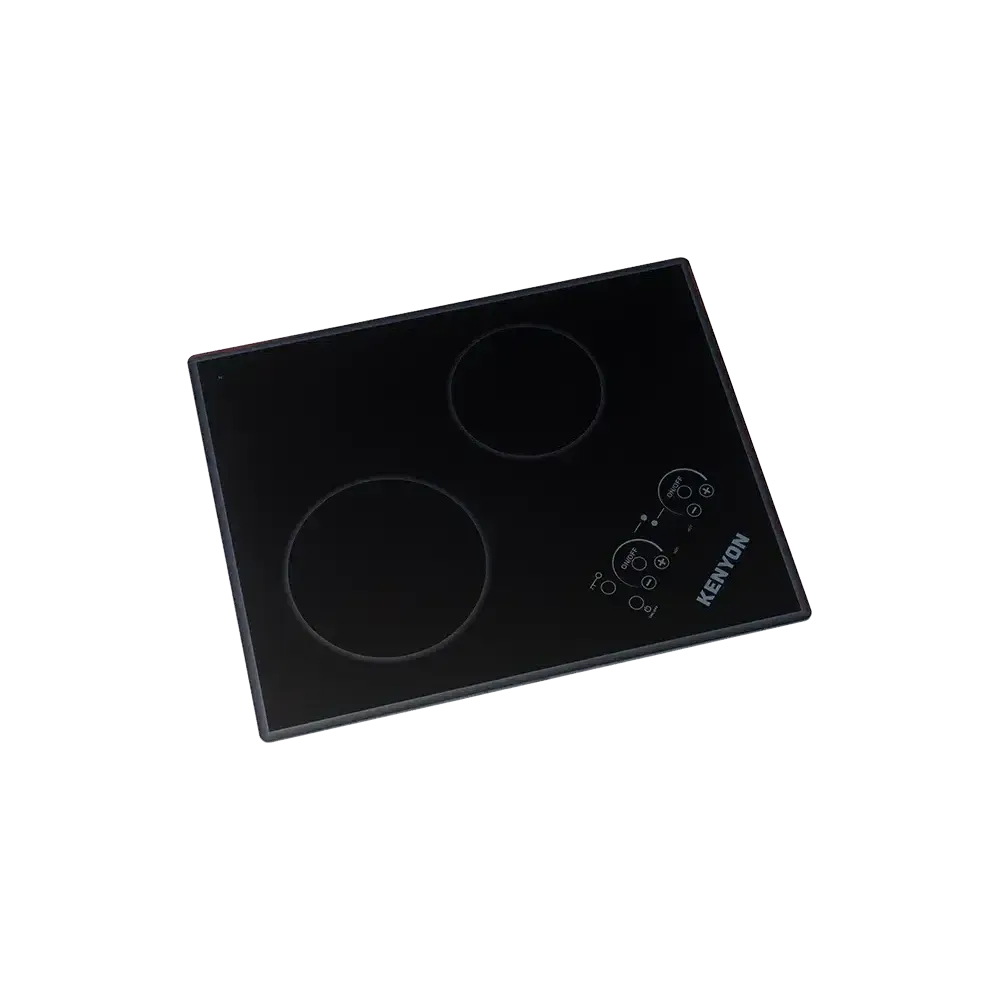 Kenyon Lite-Touch Q Glacier 21" 2-Burner Black 120V XL Electric Cooktop With Touch Control