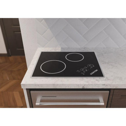 Kenyon Lite-Touch Q Glacier 21" 2-Burner Black 120V XL Electric Cooktop With Touch Control