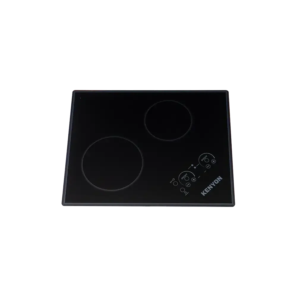 Kenyon Lite-Touch Q Glacier 21" 2-Burner Black 120V XL Electric Cooktop With Touch Control