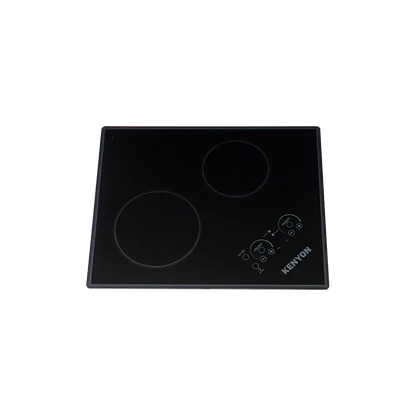 Kenyon Lite-Touch Q Glacier 21" 2-Burner Black 120V XL Electric Cooktop With Touch Control