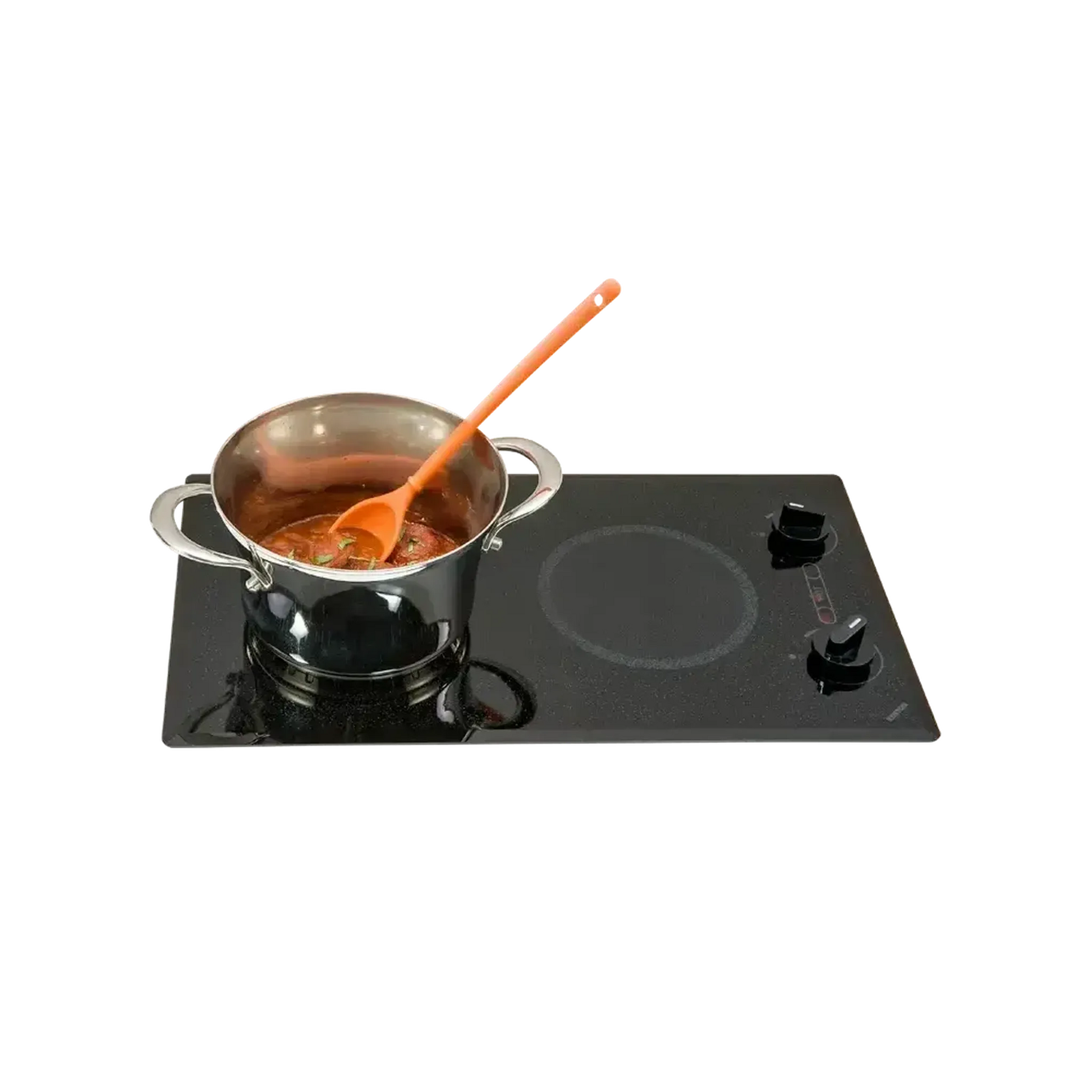 Kenyon Mediterranean 21" 2-Burner Black 208V Small Electric Cooktop With Knob Control