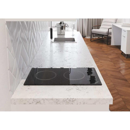 Kenyon Mediterranean 21" 2-Burner Black 208V Small Electric Cooktop With Knob Control