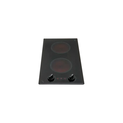 Kenyon Mediterranean 21" 2-Burner Black 208V Small Electric Cooktop With Knob Control