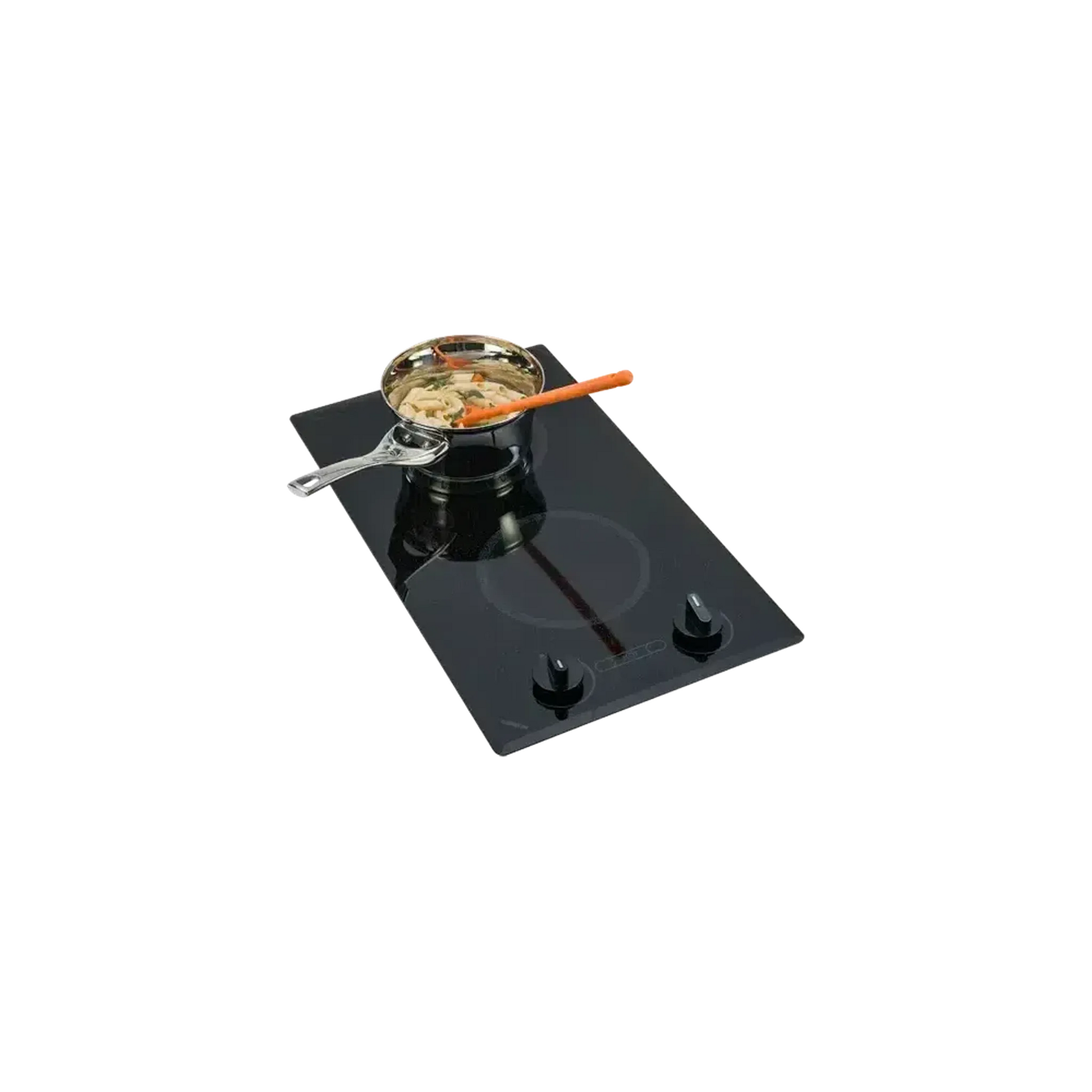 Kenyon Mediterranean 21" 2-Burner Black 208V Small Electric Cooktop With Knob Control