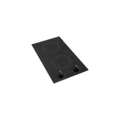 Kenyon Mediterranean 21" 2-Burner Black 208V Small Electric Cooktop With Knob Control