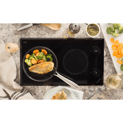 Kenyon Mediterranean 21" 2-Burner Black 208V Small Electric Cooktop With Knob Control