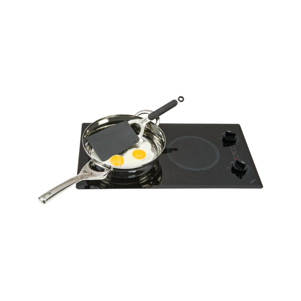 Kenyon Mediterranean 21" 2-Burner Black 240V Small Electric Cooktop With Knob Control