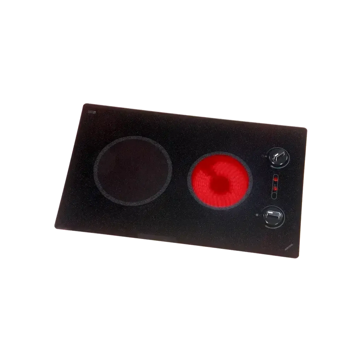 Kenyon Mediterranean 23" 2-Burner Black 120V Large Electric Cooktop With Knob Control