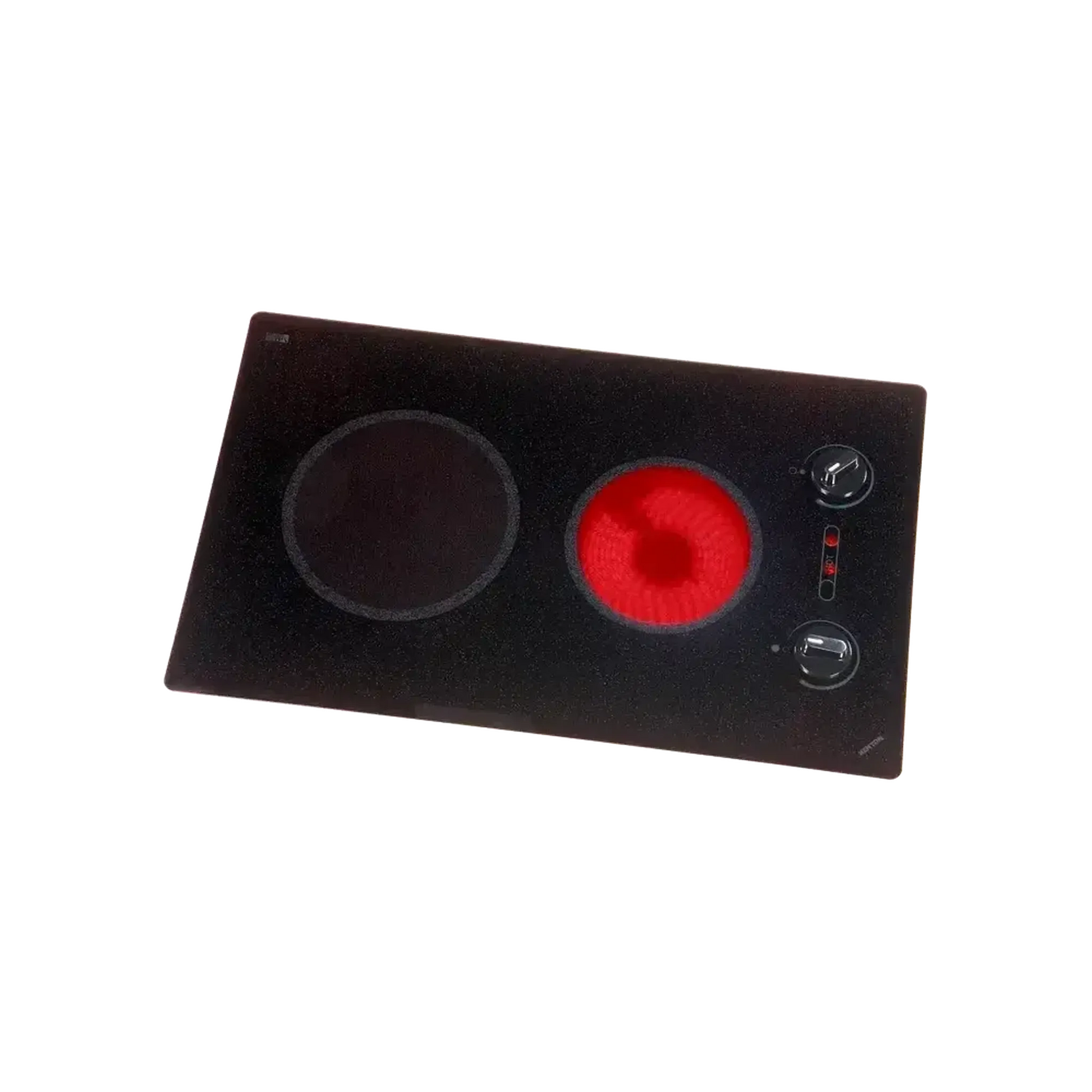 Kenyon Mediterranean 23" 2-Burner Black 240V Large Electric Cooktop With Knob Control
