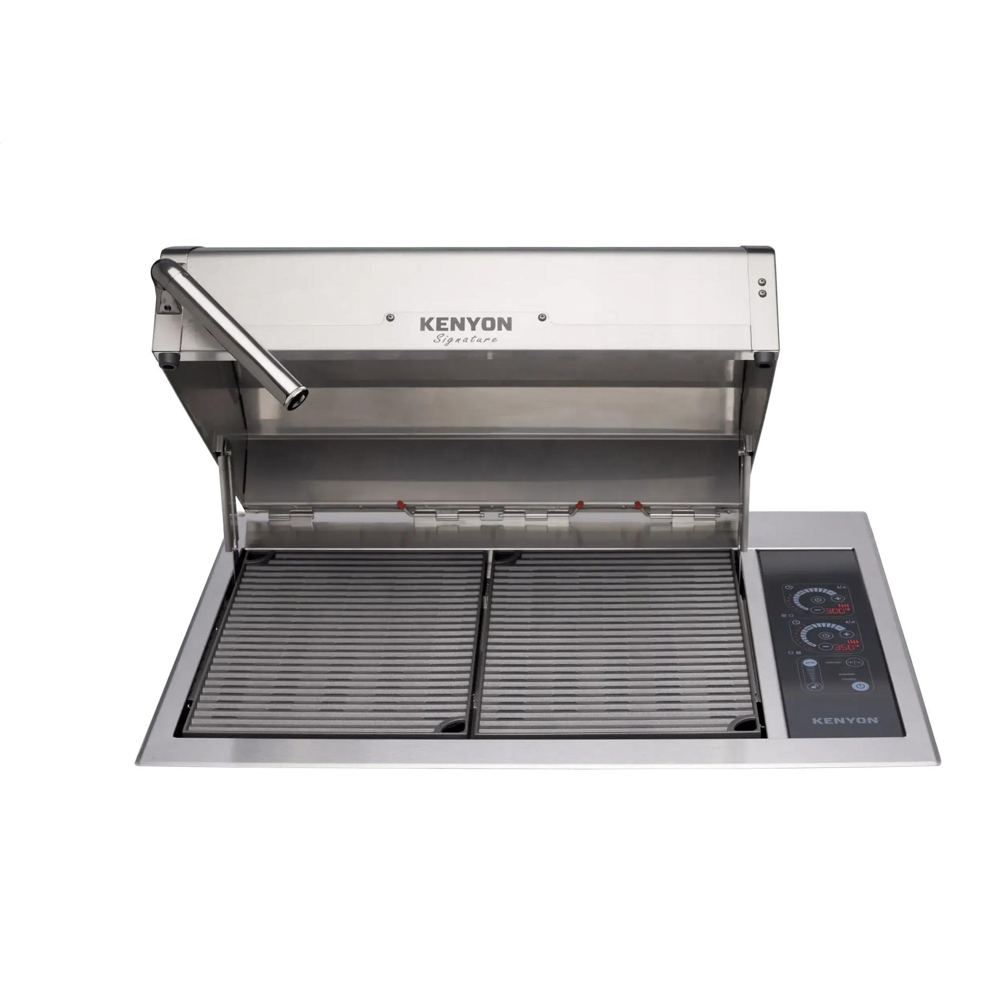 Kenyon Signature 30" 2-Burner Built-In 240V Electric Grill With IntelliKEN Touch Control And Stainless Steel Lid With Fixed Handle