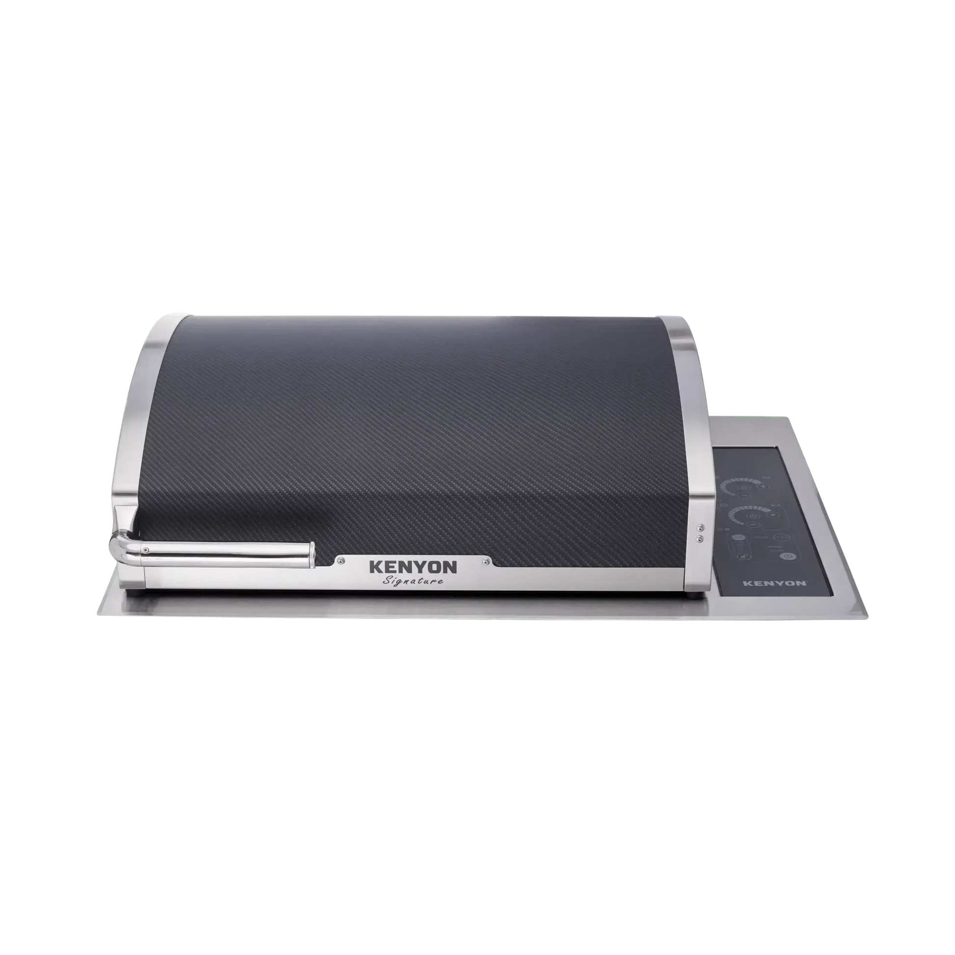 Kenyon Signature 30" 2-Burner Built-In 240V Electric Grill With IntelliKEN Touch Control And White Carbon Fiber Lid With Lighted Handle And Mounting Holes