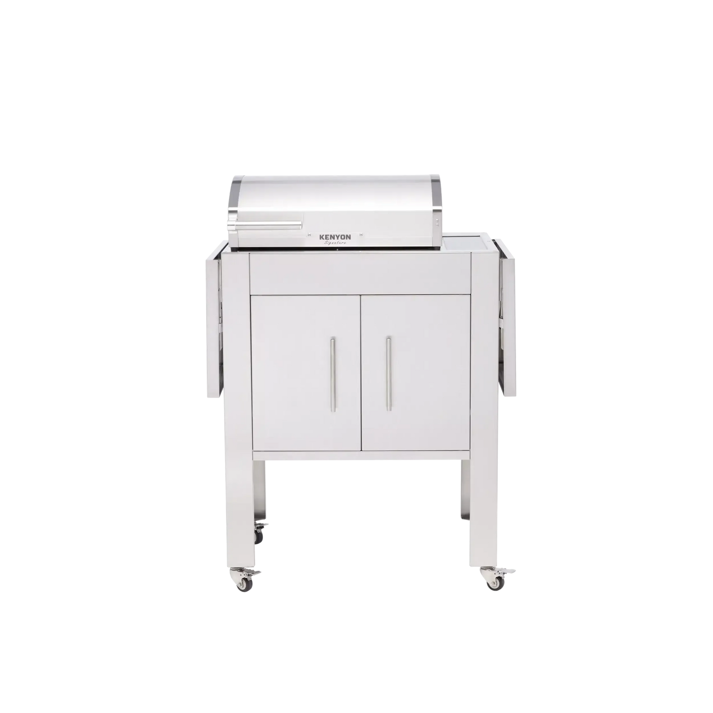 Kenyon Signature 60" 2-Burner Freestanding 240V Electric Grill With IntelliKEN Touch Control And White Carbon Fiber Lid With Lighted Handle
