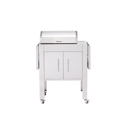 Kenyon Signature 60" 2-Burner Freestanding 240V Electric Grill With IntelliKEN Touch Control And White Carbon Fiber Lid With Lighted Handle