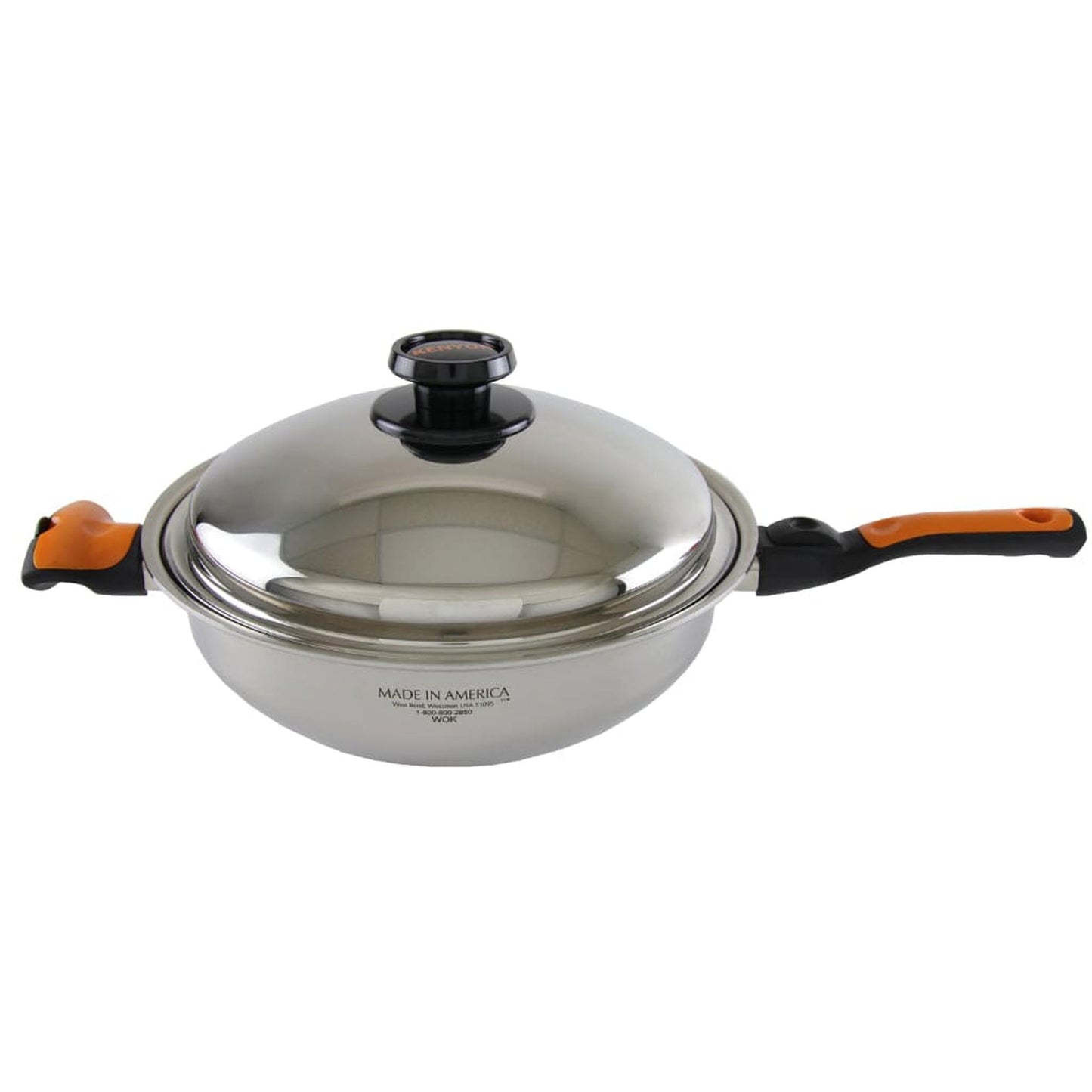 Kenyon StacKEN Wok 12" Cookware With Cover and Detachable Handles