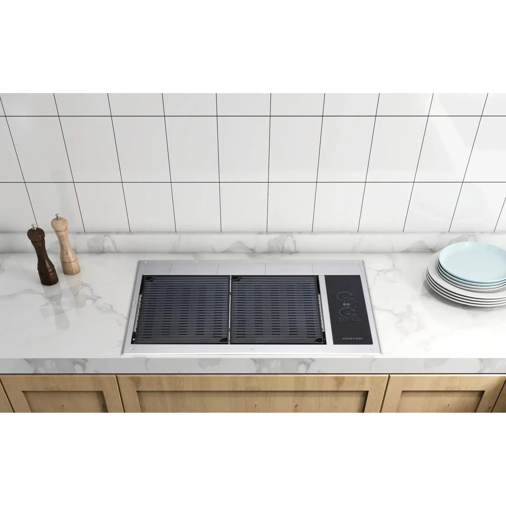 Kenyon Texan 30" 2-Burner Built-In No Lid 240V Electric Grill With Touch Control