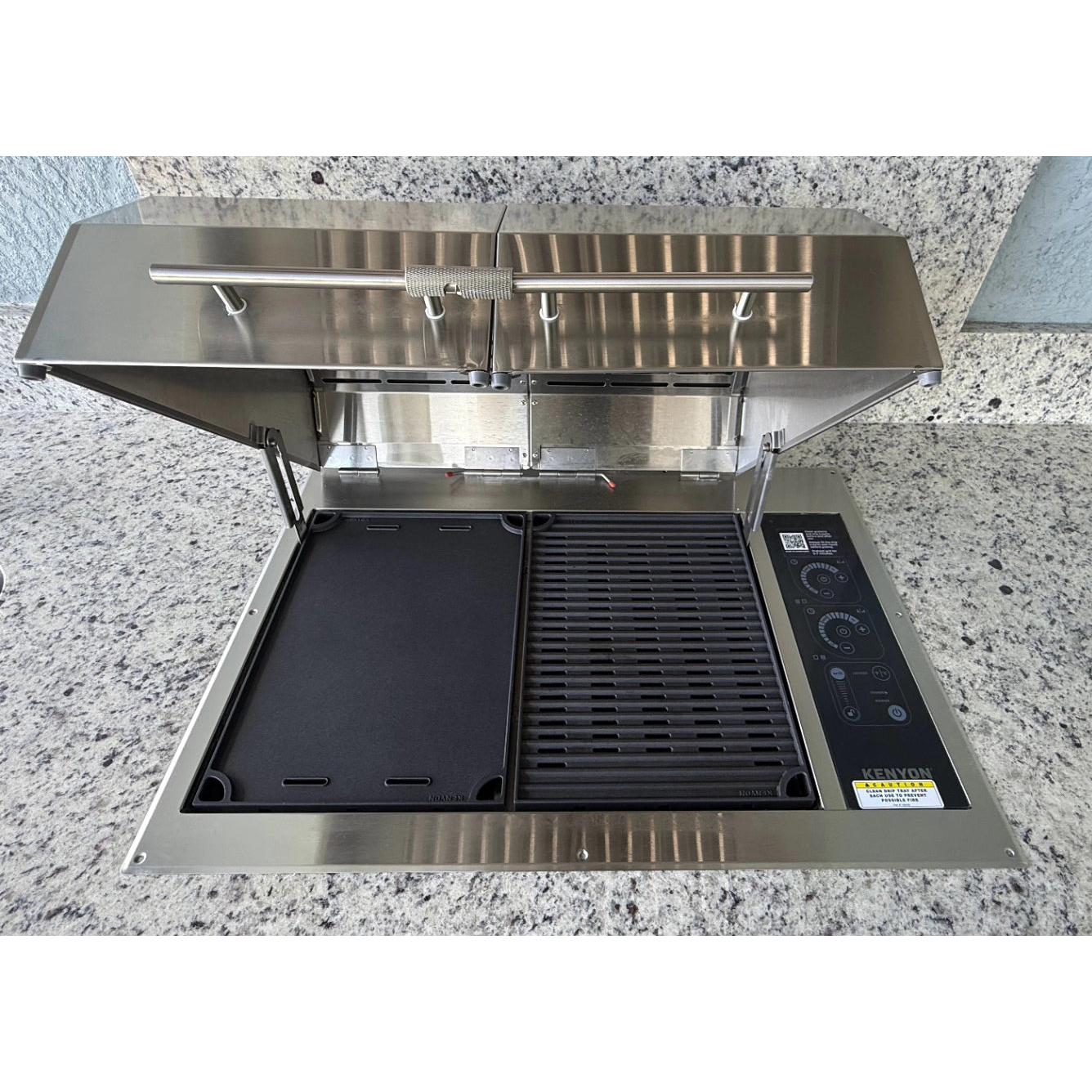 Kenyon Texan 30" 2-Burner Built-In Split-Lid 240V Electric Grill With IntelliKEN Touch Control