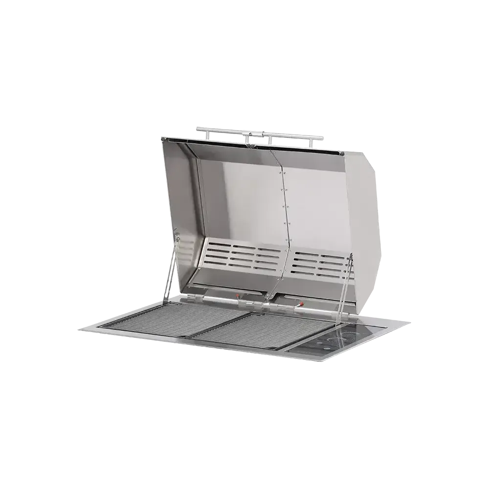 Kenyon Texan 30" 2-Burner Built-In Split-Lid 240V Electric Grill With IntelliKEN Touch Control