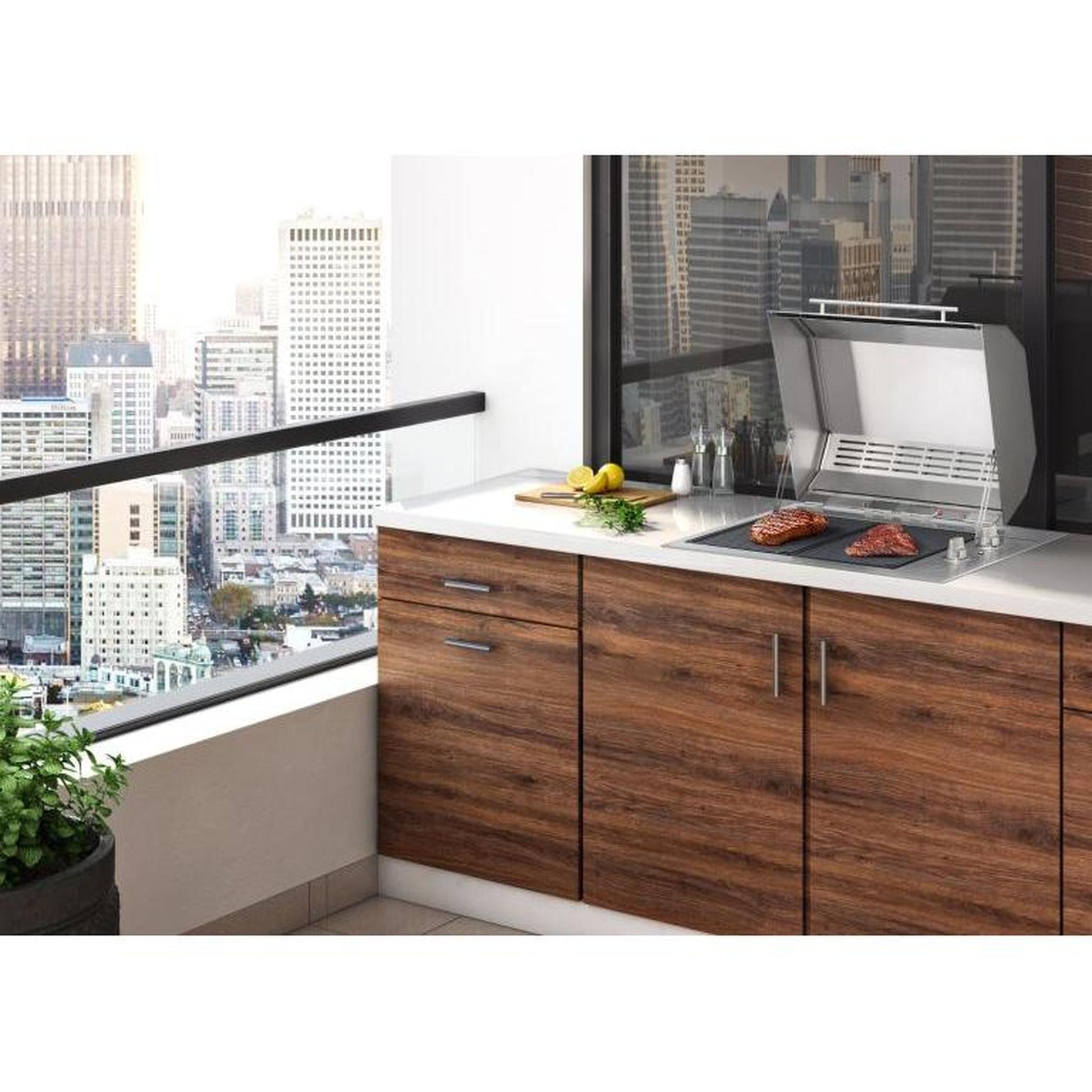 Kenyon Texan 30" 2-Burner Single-Lid Built-In 208V Electric Grill With Knob Control And Mounting Holes