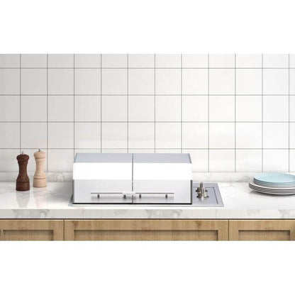 Kenyon Texan 30" 2-Burner Split-Lid Built-In 240V Electric Grill With Knob Control