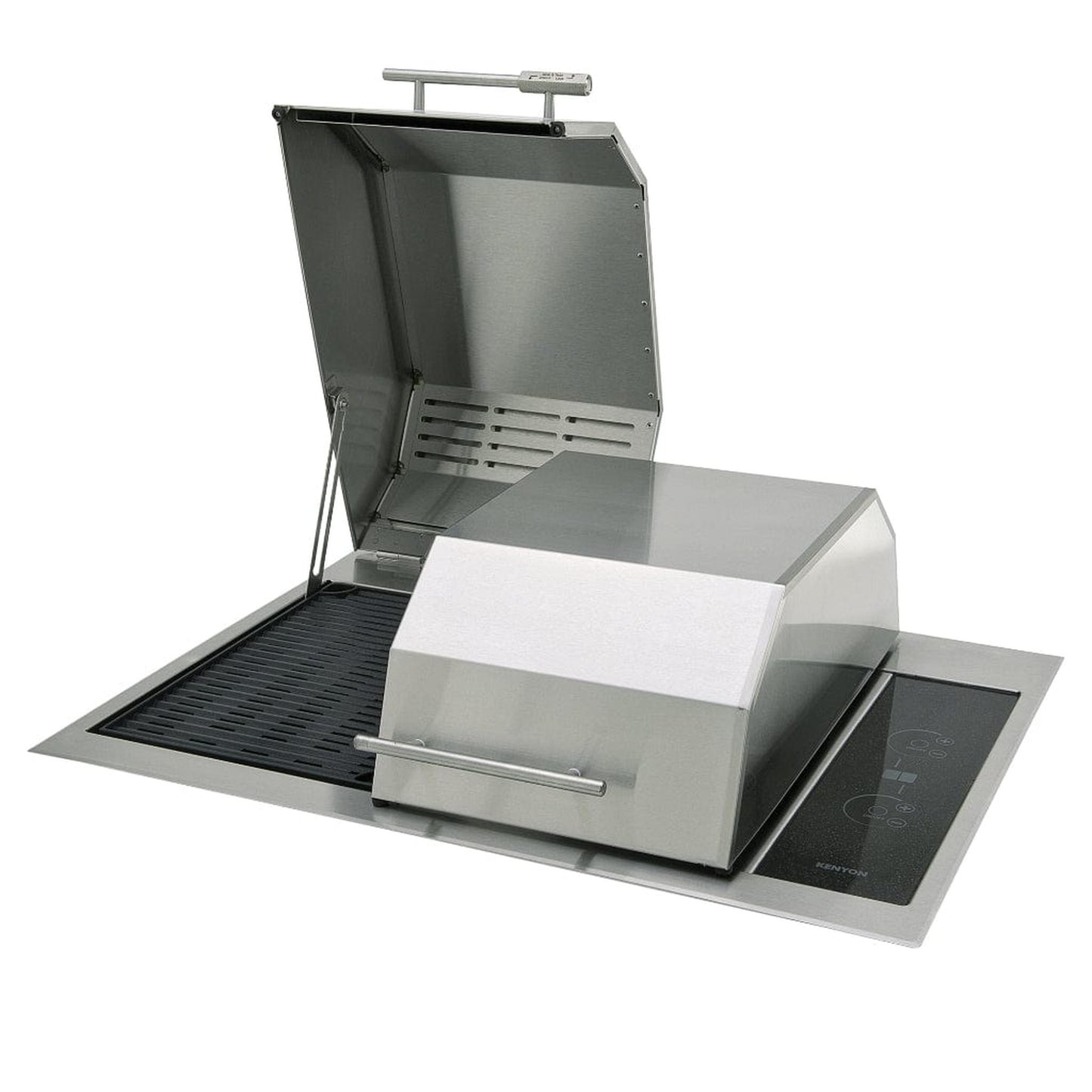 Kenyon Texan 30" 2-Burner Split-Lid Built-In 240V Electric Grill With Touch Control