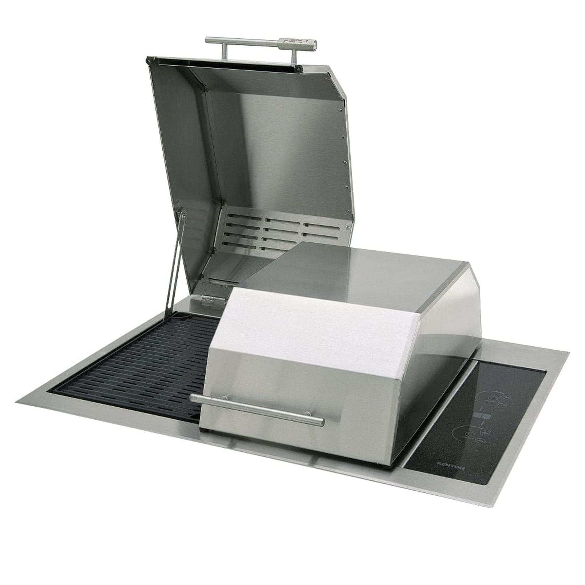 Kenyon Texan 30" 2-Burner Split-Lid Built-In 240V Electric Grill With Touch Control