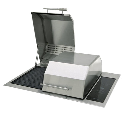 Kenyon Texan 30" 2-Burner Split-Lid Built-In 240V Electric Grill With Touch Control