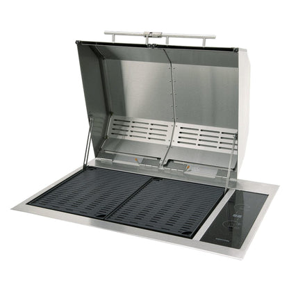 Kenyon Texan 30" 2-Burner Split-Lid Built-In 240V Electric Grill With Touch Control