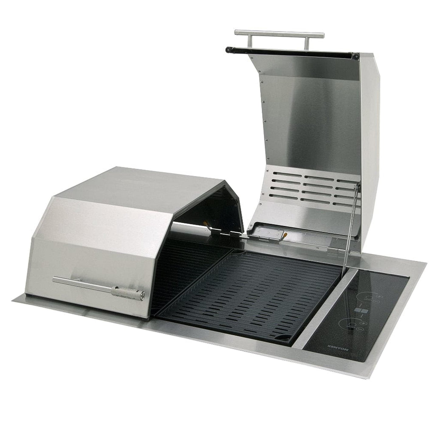 Kenyon Texan 30" 2-Burner Split-Lid Built-In 240V Electric Grill With Touch Control