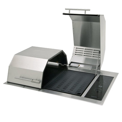 Kenyon Texan 30" 2-Burner Split-Lid Built-In 240V Electric Grill With Touch Control