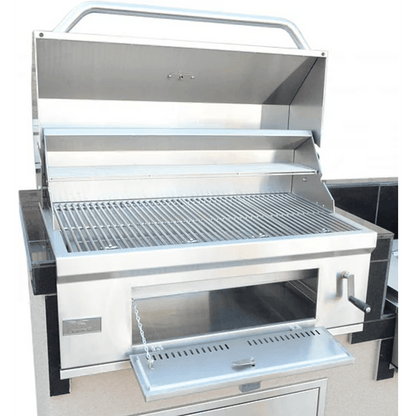Kokomo Grills 32" Built in Stainless Steel Charcoal BBQ Gas Grill with Temperature Gauge