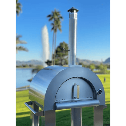 Kokomo Grills 32" Stainless Steel Wood Fired Pizza Oven & Stand