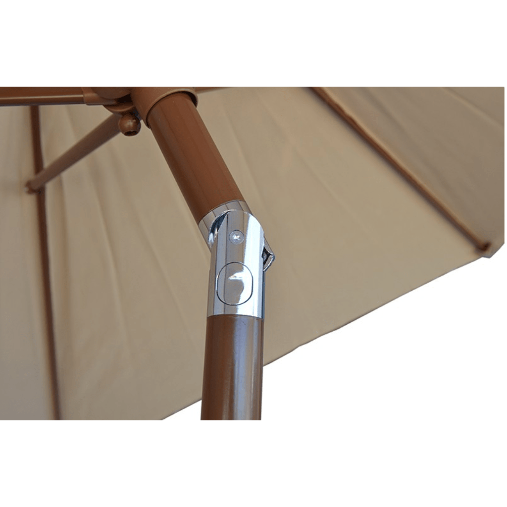 Kokomo Grills 9" Outdoor Kitchen Umbrella Hand Crank and Tilt Beige Color
