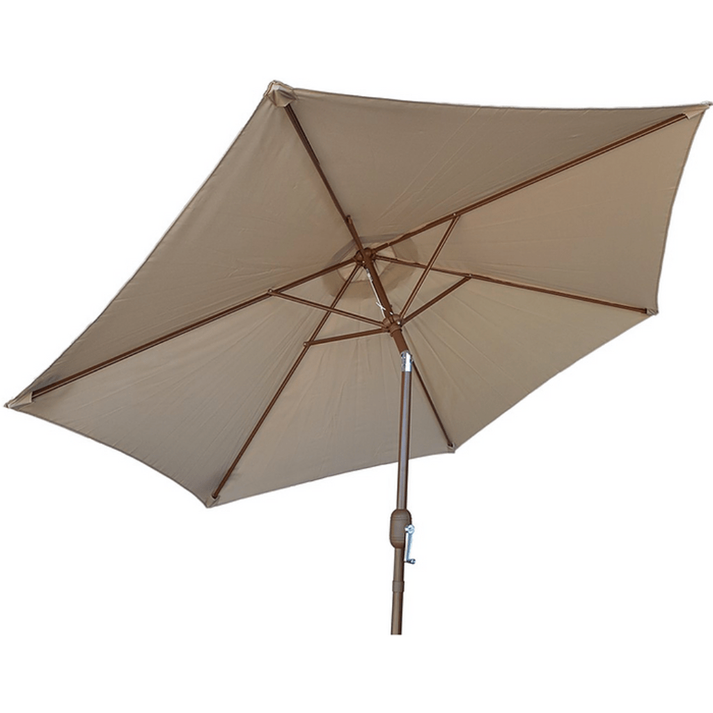 Kokomo Grills 9" Outdoor Kitchen Umbrella Hand Crank and Tilt Beige Color