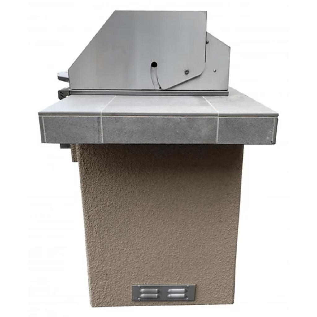 Kokomo Grills Antigua 6' Built-In BBQ Island With Built In BBQ Grill Side Burner and Bar on one Side